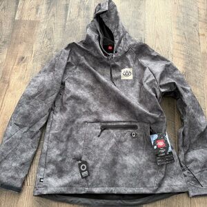 686 Men's Charcoal Hooded Snowboard Jacket
